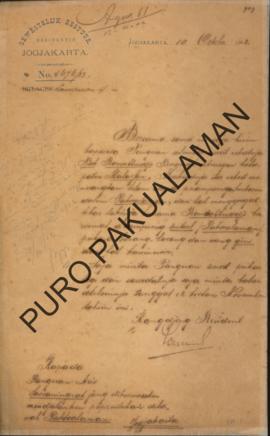 Resident kepada Pangeran Ario Sasraningrat ( yang diberi kuasa menjalankan pemerintahan di Pakual...