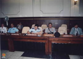 Para pejabat TNI dan Polisi yang hadir dalam rapat paripurna Gubernur dan Wakil Gubernur DIY di a...