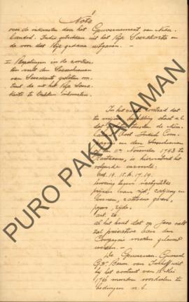 Catatan pendapatan Pemerintah Hindia Belanda dari daerah Surakarta dan biaya yang dikeluarakan