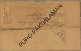 Kepolisian Wates kepada Kedhistrikan  Sogan, Adikarta. Surat tanggal 7 Agustus 1901 tentang Perka...