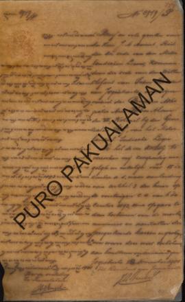 Resident Yogyakarta kepada S.P Paku Alam VI surat tanggal 12 Nopember 1901 tentang Permintaan jum...