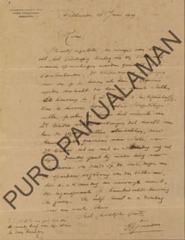 Lembar Inspeksi laporan dewan umum dari Pangeran Adipati Ario Praboe Prawangdono Surakarta untuk ...