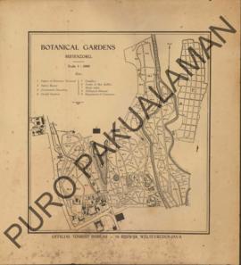 Arsip peta Botanical Gardens Buitenzorg.