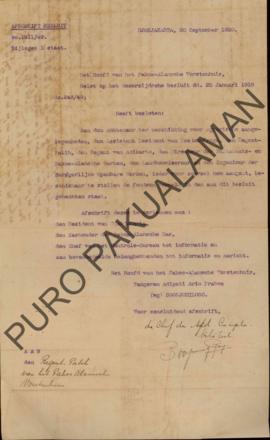 Daftar anggaran yang dibebankan kepada Pakualaman tahun 1920 yang dikeluarkan untuk Otoritas Nega...