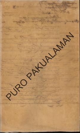 Surat kepada Negara Pakualaman dari Kedistrikan Adikarta tanggal 25 April 1901 tentang Gugatnya N...