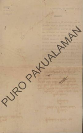 Surat dari Kepala Pakualaman Pangeran Adipati Ario Prabu Paku Alam kepada Residen Yogyakarta No.3...