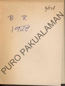 Surat dari Bupati Adikarto Raden Mas Tumenggung di tujukan kepada Sri Paduka di Kadipaten Pakuala...