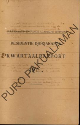 Laporan pertanggung jawaban dari uang tagihan kwartal 3e dalam tahun 1916
