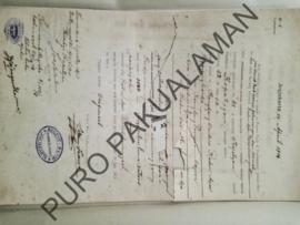 Surat dari Regent Patih Pakualaman memberikan hak pekarangan dan rumah kepada Raden Ajoe Prodjodi...