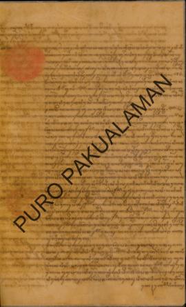 Pemerintah Pakualaman kepada Kabupaten Adikarta surat tangggal 9 November 1901 tentang Penyelesai...