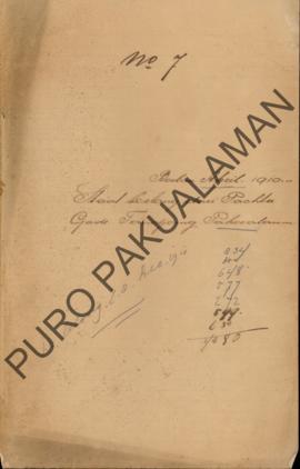 Daftar lelang dari penyewa barang gede di Tandjung Pakualaman pada bulan April 1910