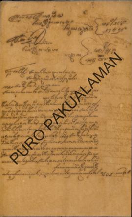 Kabupaten Adikarta kepada Pemerintah Pakualaman surat tanggal 11 Agustus 1901 tentang Lurah Broso...