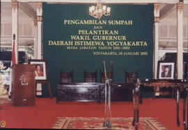 Tempat pelaksanaan pengambilan sumpah dan Pelantikan Wakil Gubernur DIY Periode 2001 – 2003