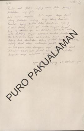 Resident Yogyakarta Kepada S.P Paku Alam VI surat tanggal 14 Mei 1901 tentang Pemberian Buslik Ke...