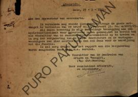 Salinan surat dari Voorzitter van de Laud Raden van Sragen dan wonogiri yang dikirimkan kepada Gu...