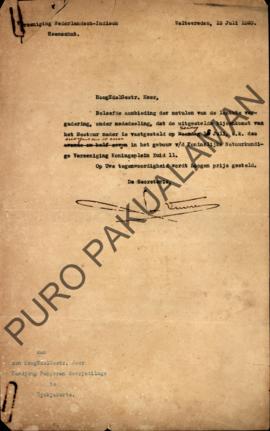 Rencana undang-undang perundingan Conferensi pada 7 februari 1931.