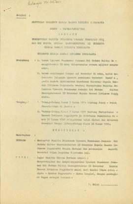 Keputusan Gubernur Kepala DIY Nomor : 52/PAN/KPIS/1988 tentang pembentukan panitia pelaksanaan up...