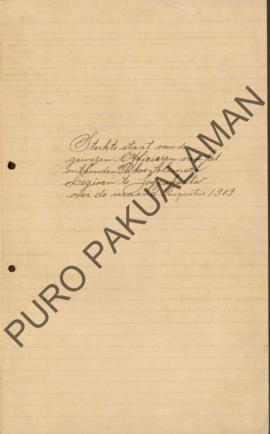 Daftar pasukan dari bekas petugas legiun Pakualaman yang dibutuhkan di Yogyakarta pada bulan Agus...
