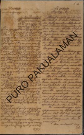 Resident Yogyakarta kepada S.P Paku Alam VI surat tanggal 31 Juli 1901 tentang peraturan pelacuran.