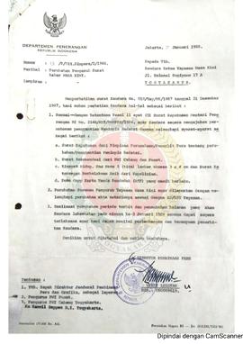 Surat dari Direktur Pembinaan Pers Departemen Penerangan Republik Indonesia kepada Ketua Yayasan ...
