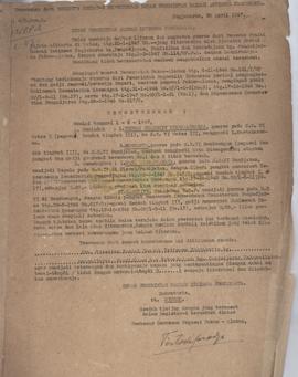 Surat Keputusan Dewan Pemerintah DIY Nomor : 4/D.Pem.D tanggal 30 April 1947 tentang pemindahan G...