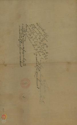 Surat nomor: 563 tertangggal 13 Juli 1891 dari Mangun Pramuja kepada  Sasrakusuma tentang penjela...