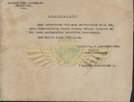 Surat dari Yayasan Rarajongrang kepada segenap petugas keamanan tanggal 9 September 1968 tentang ...
