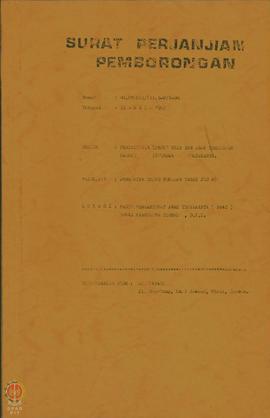 Surat perjanjian pemborongan Nomor 02. PP/Kwl/ III.b-P/V-90, tanggal 31 Mei 1992 pekerjaan pembua...