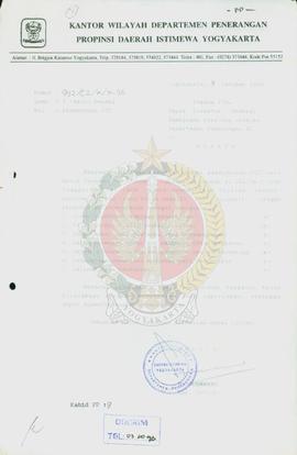 Berkas surat perihal permohonan  Surat Tanda Terdaftar (STT) dari Ketua Yayasan As-Sunnah Yogyaka...