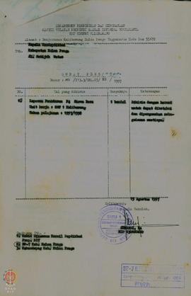 Laporan hasil penataran P-4 siswa baru tahun ajaran 1997/1998 SMUN 1 Kalibawang.