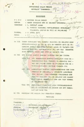 Penyelenggaraan MTQ oleh Menteri Agama sesuai Keputusan No. 10/1975