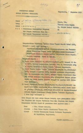 SK Kepala Daerah Propinsi DIY No. 322/KPTS/76 tentang Penetapan Sdr. Letnan Kolonel Infantri R. S...