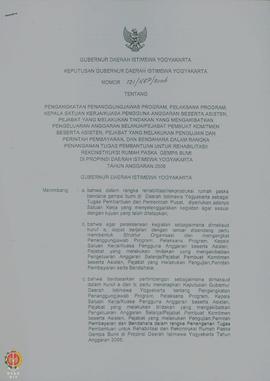 Surat Keputusan Gubernur Daerah Istimewa Yogyakarta Nomor : 121/KEP/2006 tentang Pengangkatan Pen...