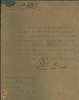Surat dari Asisten Residen Kulonprogo tertanggal 15 Februari 1921 No. 662/6 ditujukan pada Kepala...