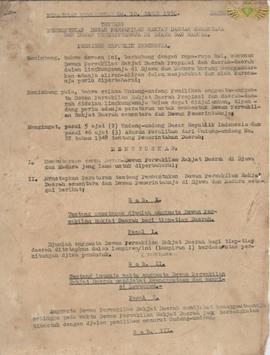 Peraturan Pemerintah Nomor : 10 Tahun 1950, tentang Pembentukan DPRD sementara dan Dewan Pemerint...