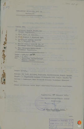 Surat Keputusan Walikotamadya Kepala Dati II Yogyakarta tanggal 8 Februari 1985 tentang sumbangan...