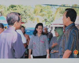 Bupati Gunungkidul Suharto, SH dan Wakil Bupati Gunungkidul Ibu Badingah menyambut kedatangan rom...