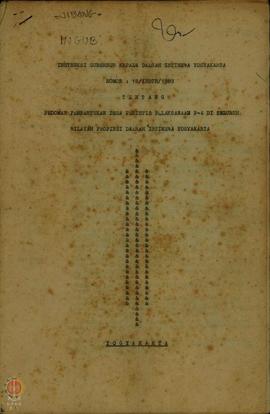 Instruksi    Gubernur    Kepala    Daerah    Istimewa    Yogyakarta No.18/INSTR/1989 tentang Pedo...
