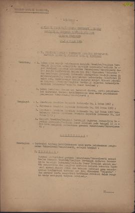 Surat Instruksi Presiden Panglima Tertinggi ABRI/Komando tertinggi No : 3 Tahun 1964., perihal te...