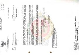 Surat dari Direktur Jenderal Penerangan Umum kepada Kepala Kantor Wilayah Departemen Penerangan R...