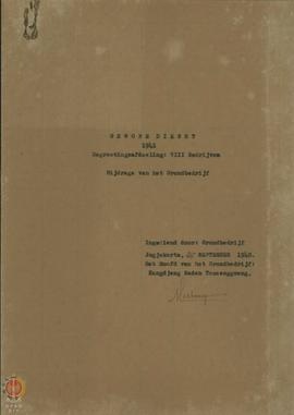 Pekerjaan Biasa/rutin tahun 1941 Bagian Anggaran Pekerjaan VIII Biaya Proyek Pertanahan