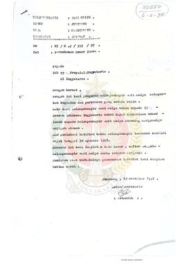 Berkas surat permohonan Nomor Induk Kelompencapir Sari Mulyo dan Lestari di Kabupaten Sleman