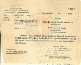 Keputusan Mendagri No. 117 Tahun 1977 tentang Pengesahan SK Bupati/KDH Tk. II Gunungkidul No. 64/...