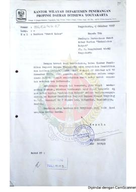 Berkas surat perihal  permohonan bantuan pengiriman Surat Kabar Kedaulatan Rakyat untuk Diklat AD...