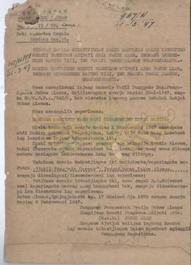 Surat keputusan Sri Paduka  Pakualam VIII tanggal 17 Mulud Je 1878/ 8 Pebruari 1947 tentang  peng...
