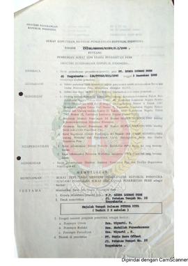 Surat Keputusan Menteri Peneragan Republik Indonesia Nomor :  157/SK/MENPEN/ SIUPP/D.2/1986 tenta...
