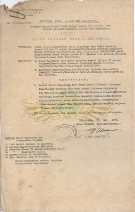 Surat keputusan ketua yayasan Rarajongrang Nomor : 17/JRD/1966 tanggal 26 Mei 1966 tentang pember...