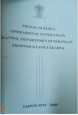 Buku Program Kerja Operasional Penerangan Kantor Wilayah Departemen Penerangan Provinsi Daerah Is...