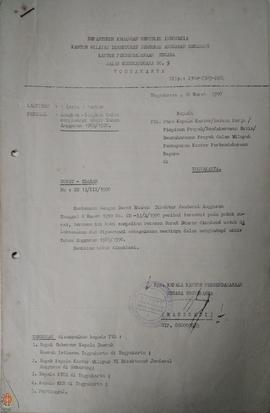 Berkas Surat Edaran Kepala Perbendaharaan dan Kas Negara (KPKN) Yogyakarta perihal langkah-langka...