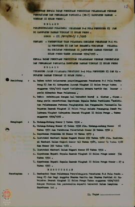    Surat Keputusan No: 01/KPTS/BP-7/I/1995 tanggal 18 Januari tentang Pembentukan Team Pelaksana...